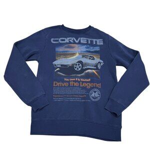 Chevrolet Corvette Men's Licensed Moto Graphic Fleece Crew neck sweatshirt Sz S